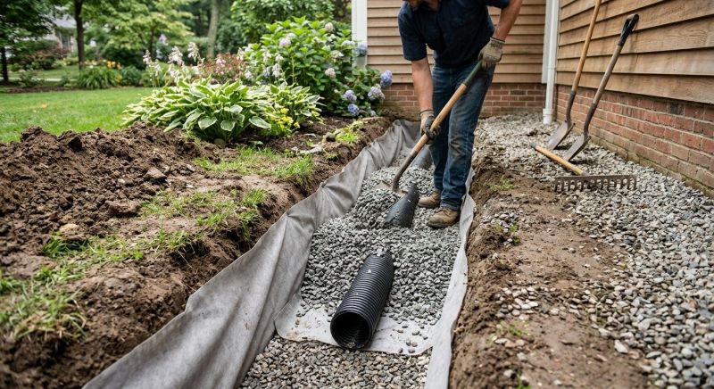 French Ditch Installation in Tuscaloosa, AL