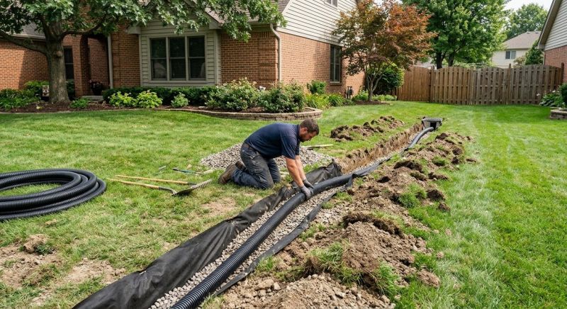 Hillside Drainage Installation in Birmingham, AL